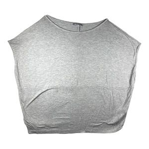 Zara Womens Grey crew neck Short Sleeve Oversized Top t shirt Size Medium